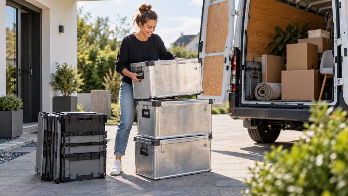 Umzug und Transport: Box, Alubox, Faltbox