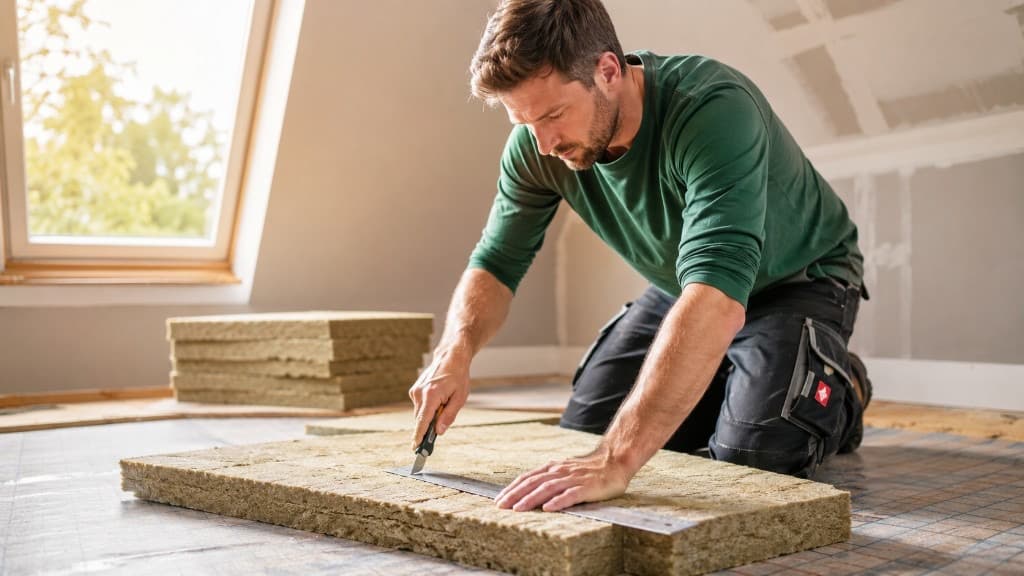 Dämmstoff und Unterlagen zurechtschneiden – Werkzeug und Technik