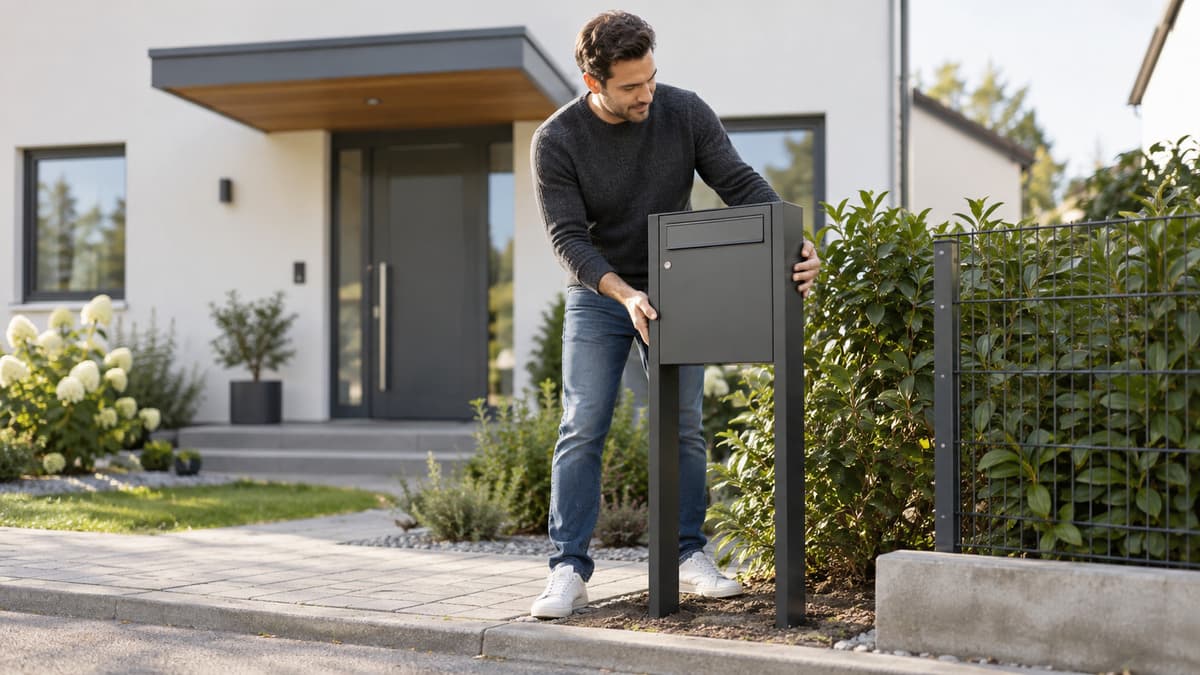 Briefkasten Standort: Hauswand, Zaun oder Grundstücksgrenze