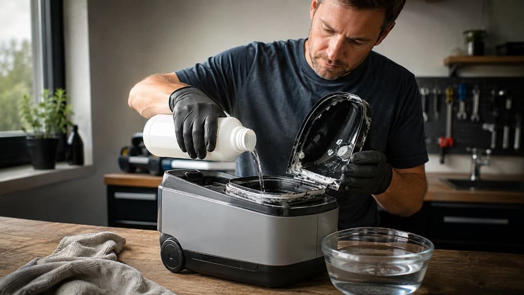 Dampfgenerator entkalken und pflegen bei hartem Wasser