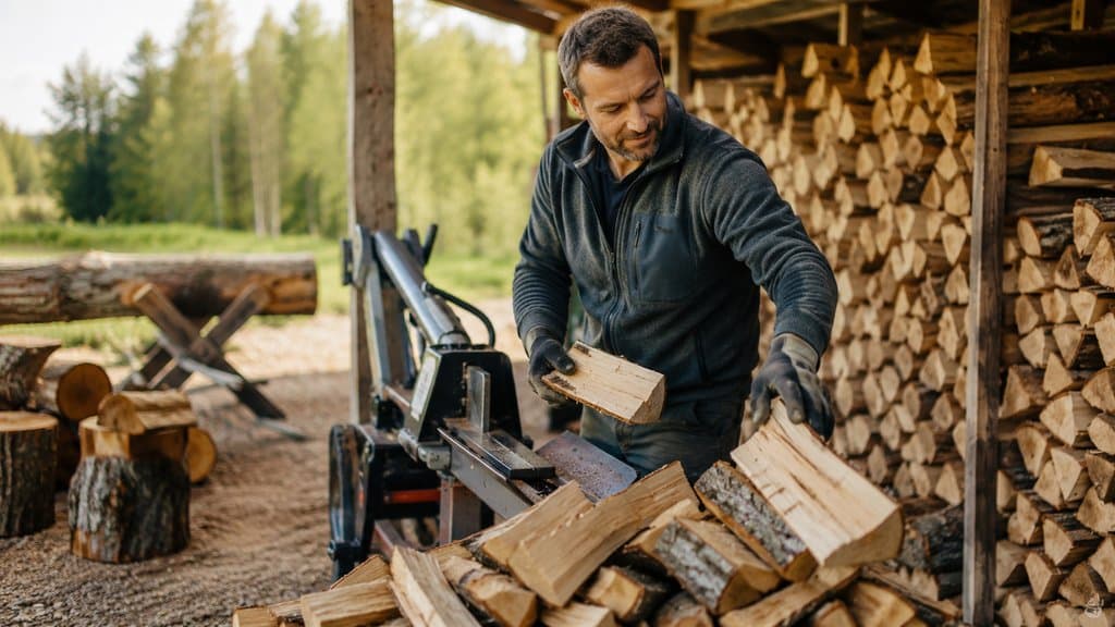 Brennholz vom Stamm zum Stapel