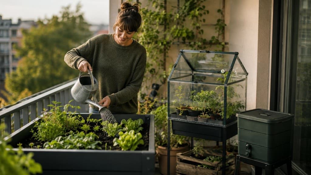 Balkon-Garten starten: Hochbeet, Mini-Haus, Wurmkomposter