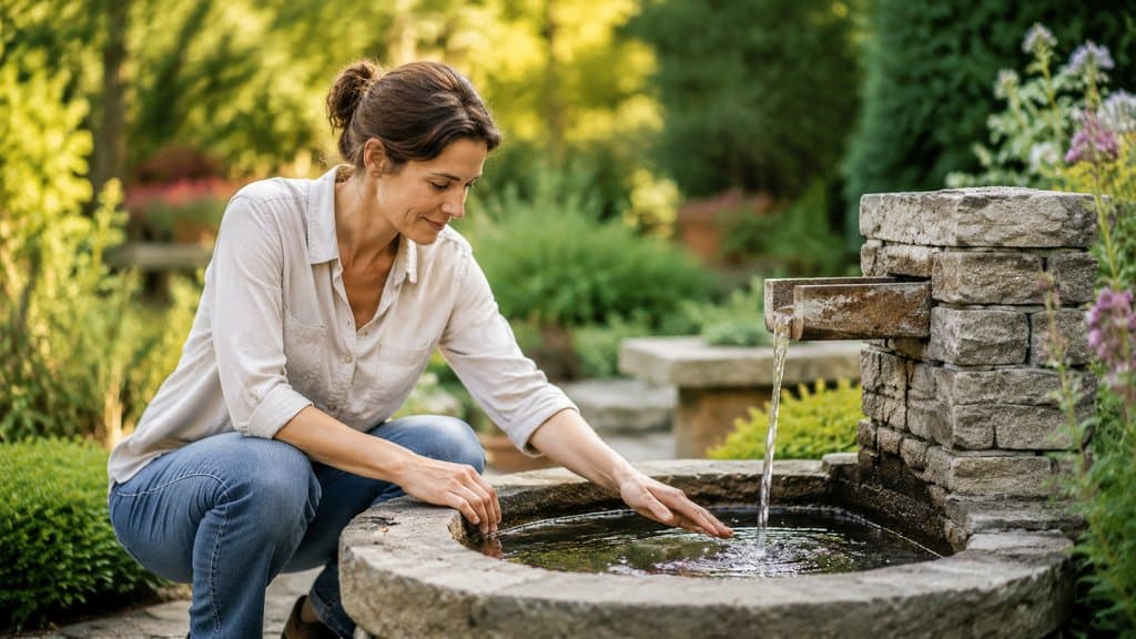 Wasserspiele im Garten