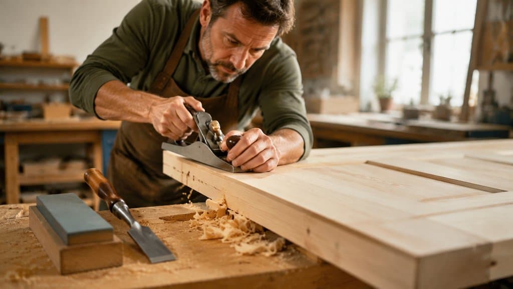 Hobeln und Stemmen am Holz