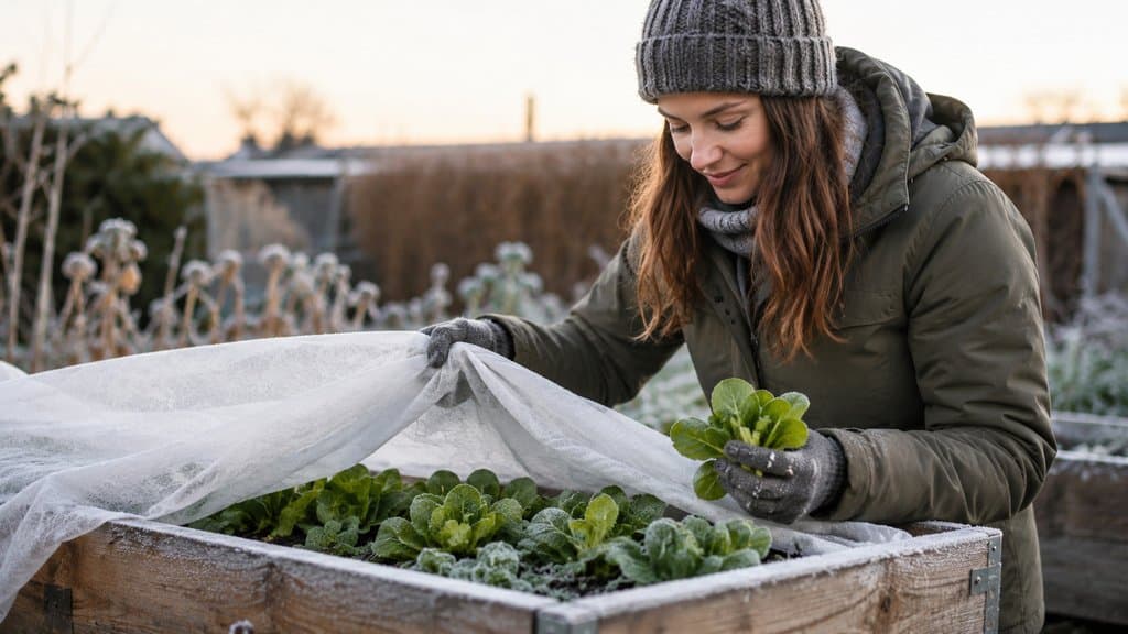 Wintersalat im Hochbeet
