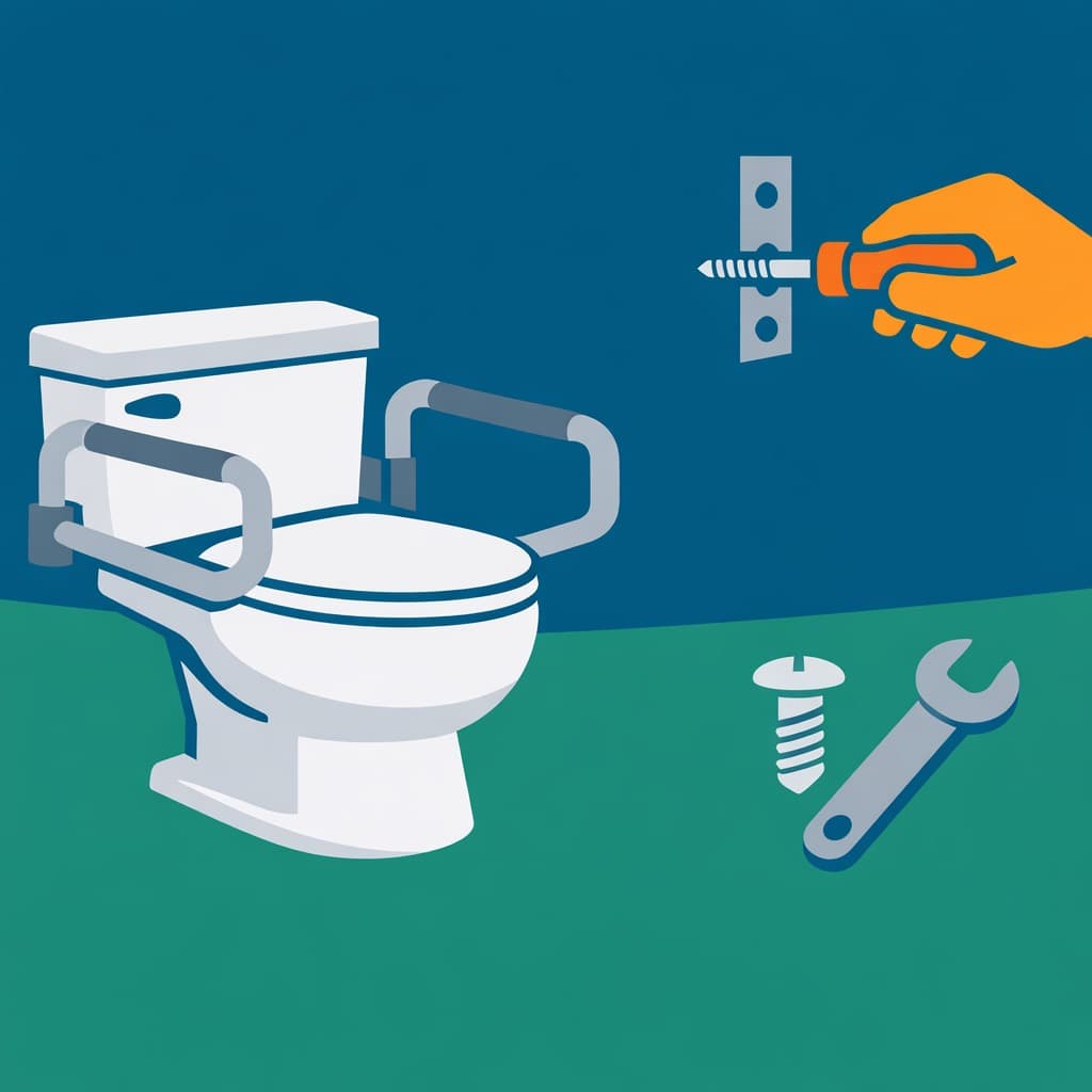 Illustration: WC-Aufstehhilfe montieren - Schritt-für-Schritt-Anleitung
