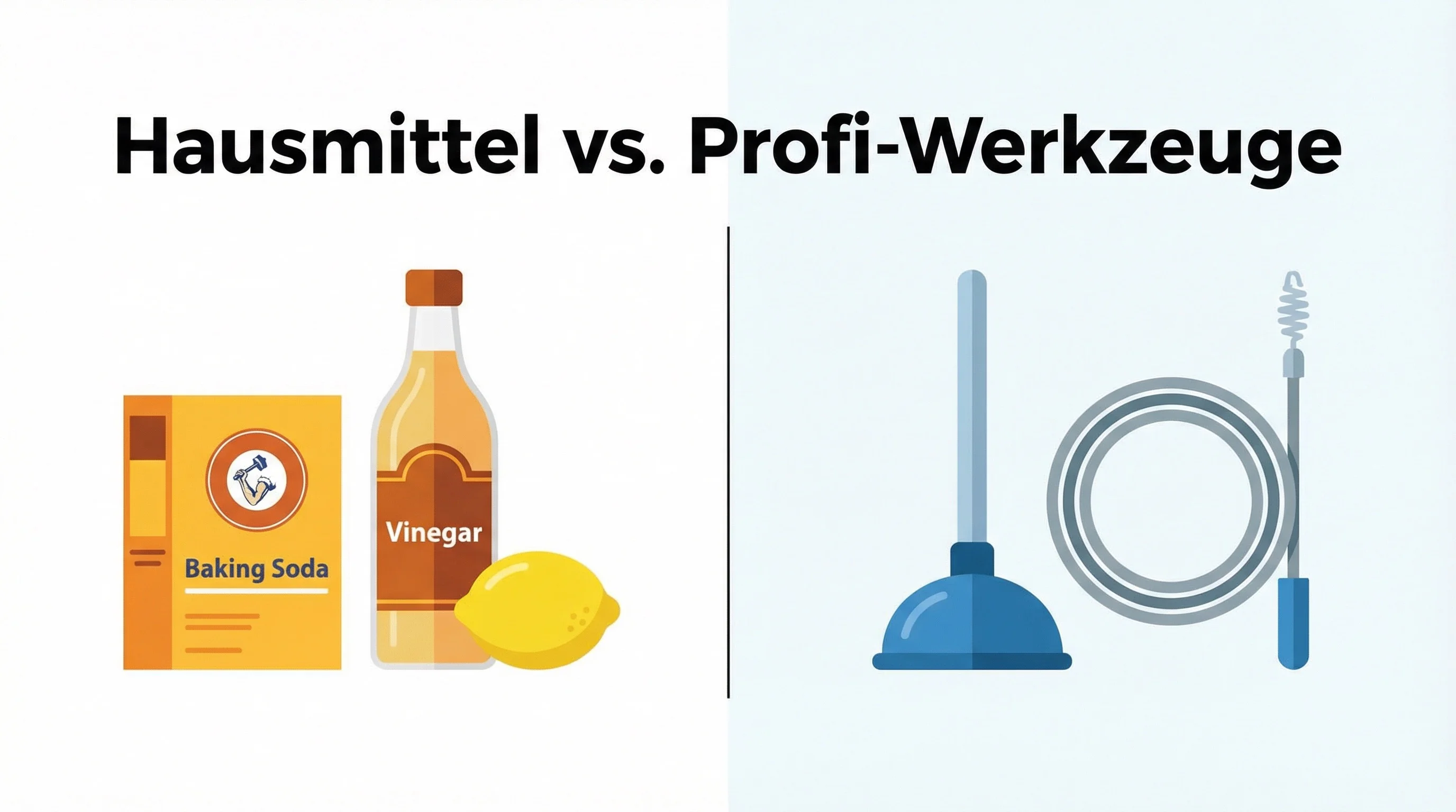 Verstopfter Abfluss: Hausmittel vs. Spirale
