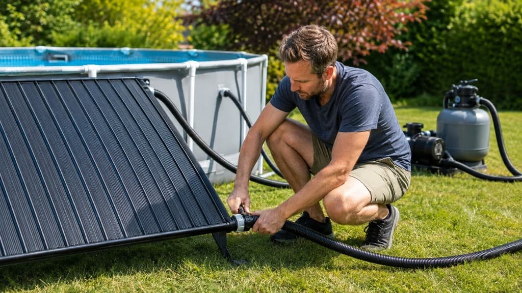 Solar Poolheizung: Absorber, Durchfluss und Grad