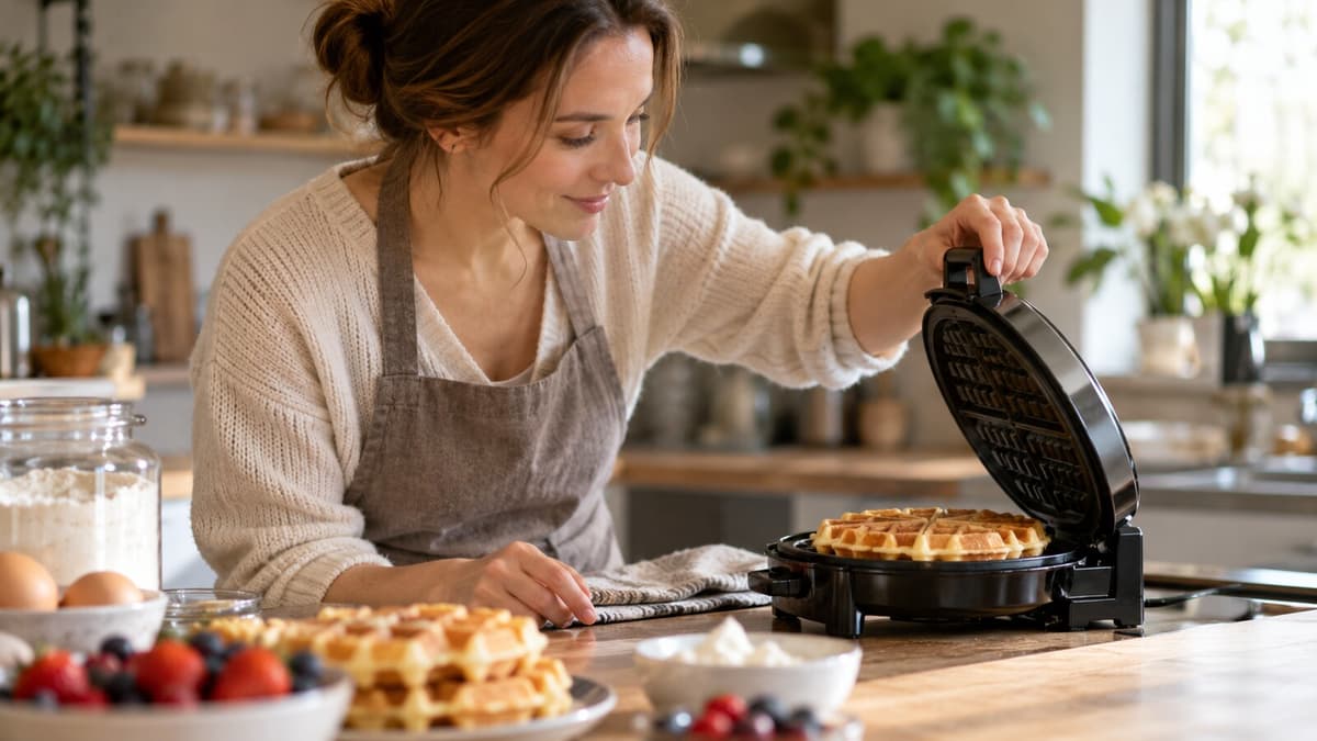 Waffeleisen kaufen – belgisch, drehbar, Gusseisen