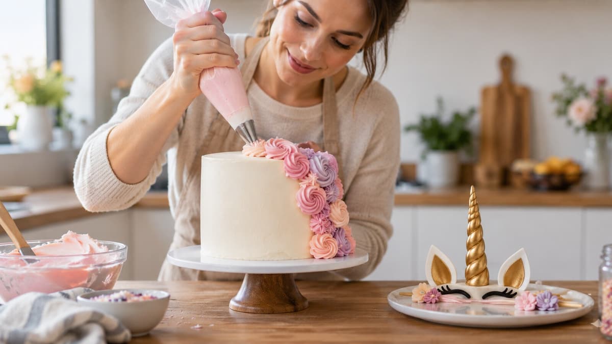 Partytorte dekorieren: von Tülle bis Steckdeko