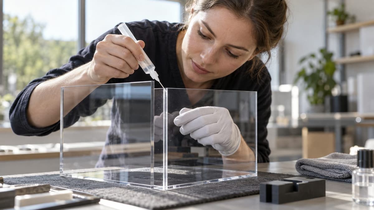 Acrylglas kleben ohne Spannungsrisse: Fuge klar halten