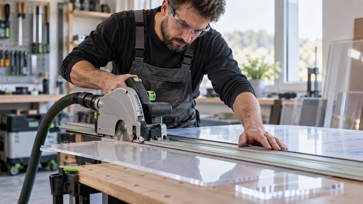Acrylglas schneiden ohne Schmelzen: Kante sauber halten