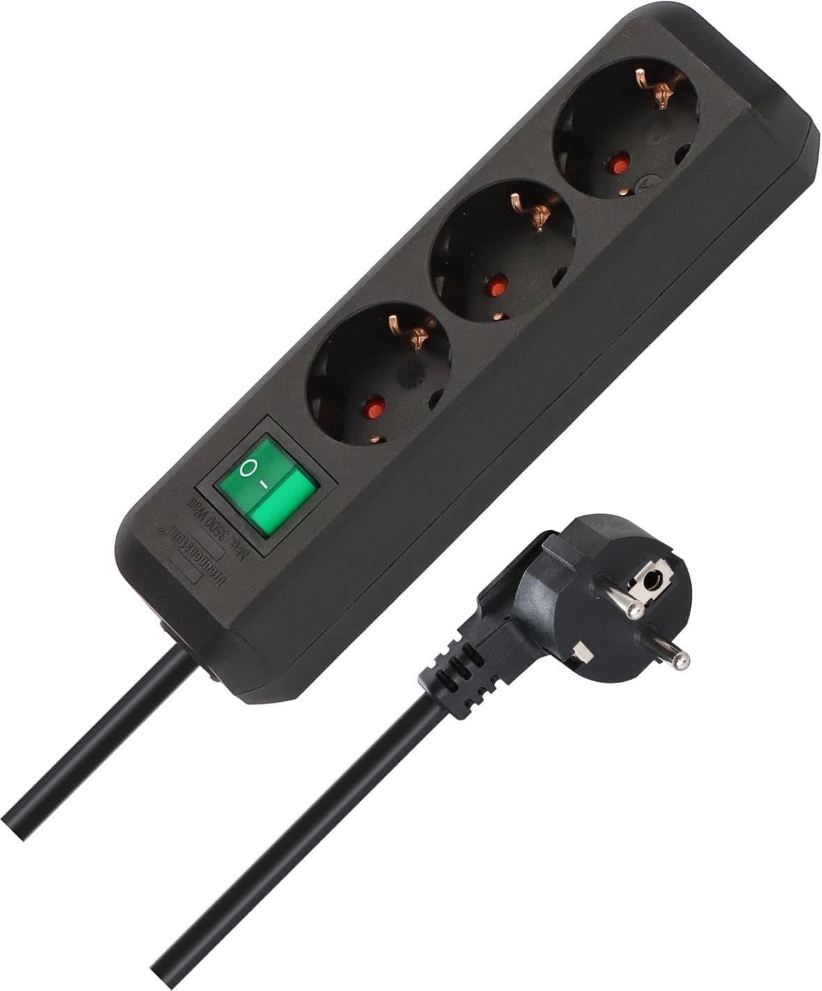 Brennenstuhl Eco-Line 3-Fach 1,5 m schwarz mit Schalter