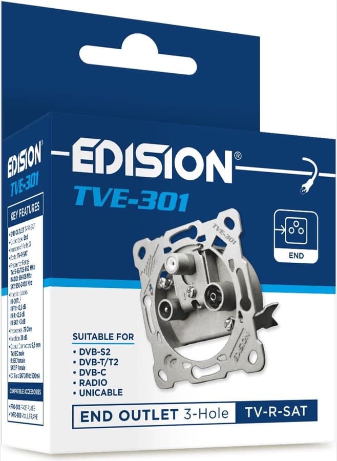 EDISION TVE-301 3-Loch Stich/End