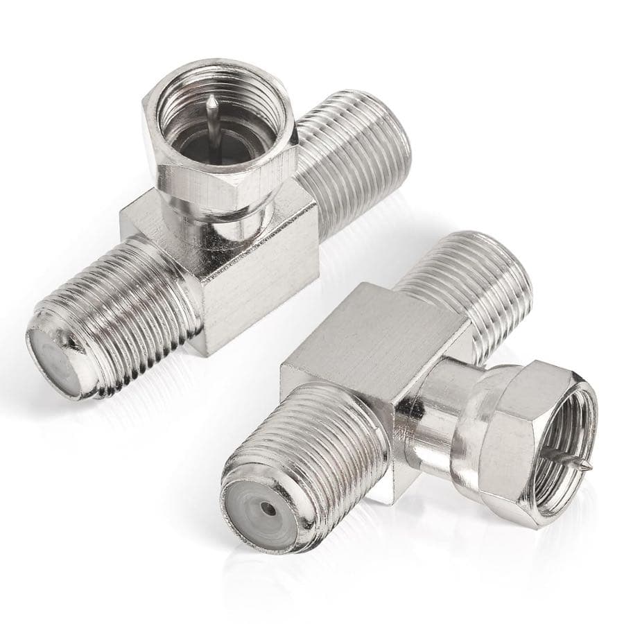 Superbat F-Typ 3-Wege-T-Adapter (2 Stück)