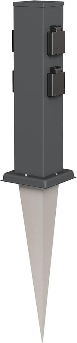 ledscom.de ledscom.de Polly 4-fach Steckdosensäule, 40 cm, anthrazit