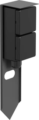 ledscom.de PIWI 2-fach Steckdosensäule anthrazit, 30 cm