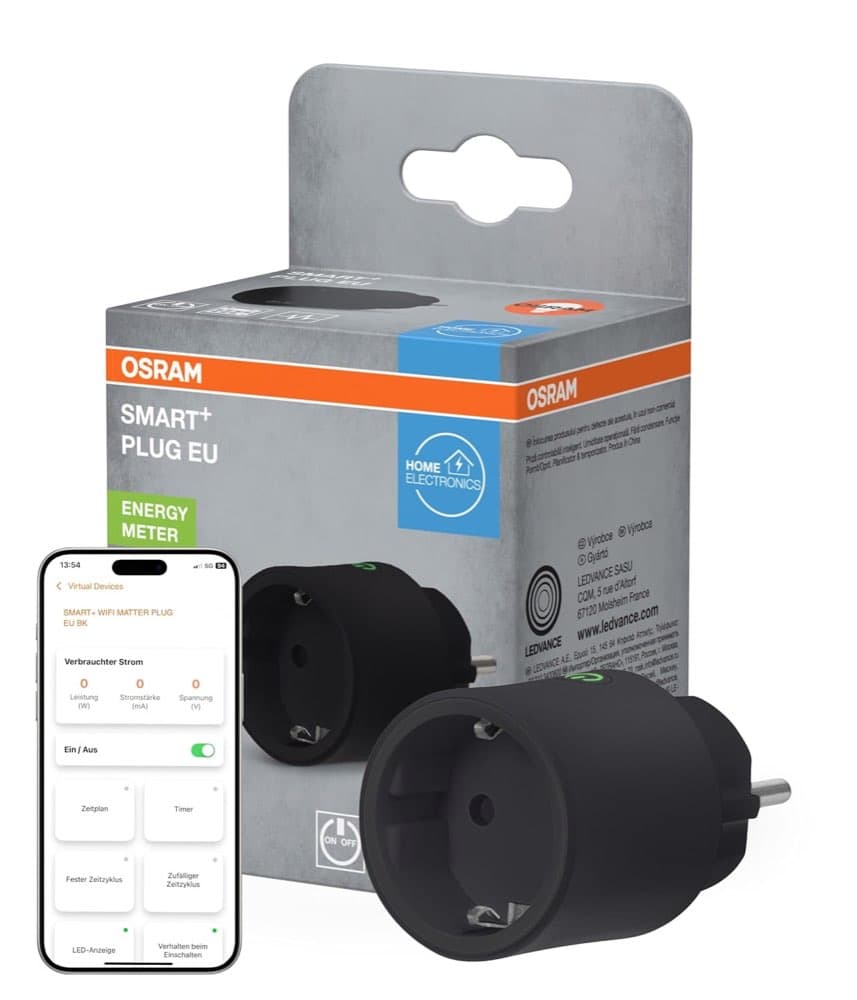 OSRAM SMART+ Matter Plug EU schwarz