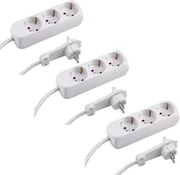 Meister Meister 3-Fach Flachstecker 3er-Set