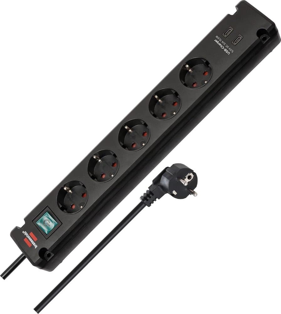 Brennenstuhl Bremounta 5-Fach 2×USB-C