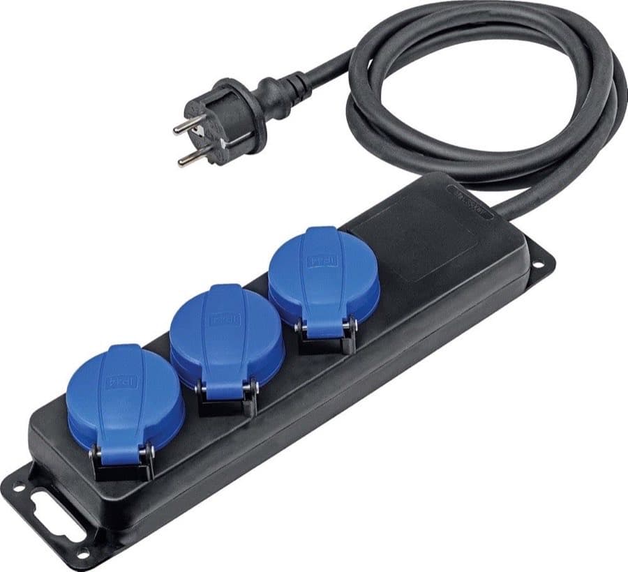 as - Schwabe 3-Fach Verteilersteckdosenleiste IP44