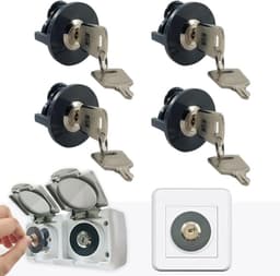 k. A. Steckdosenschloss 4er-Pack (Diebstahlschutz)