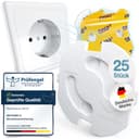MUTKIND 25x Steckdosensicherung Drehmechanik (TESA-Kleber)