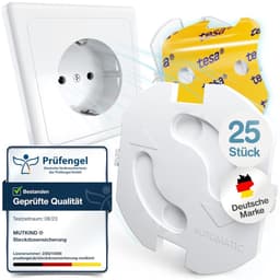 MUTKIND MUTKIND 25x Steckdosensicherung Drehmechanik (TESA-Kleber)