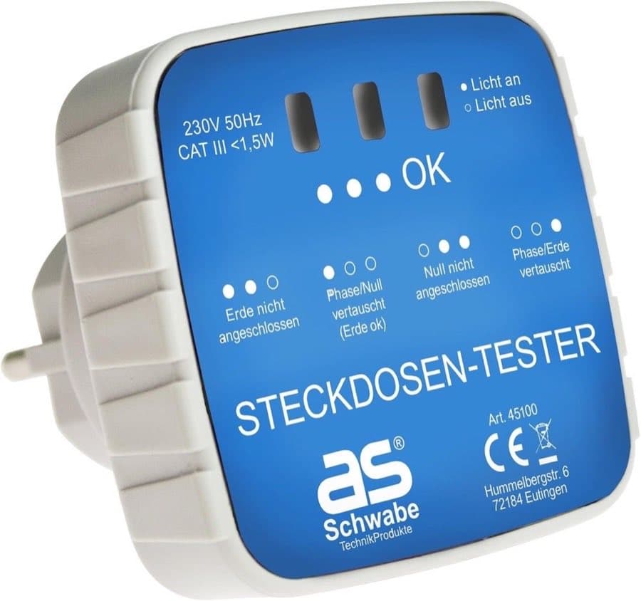 as - Schwabe Anschluss-Prüfstecker 45100