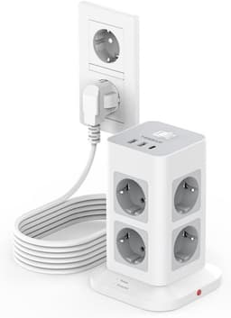 TESSAN TESSAN Steckdosenturm 8-Fach (5 m)