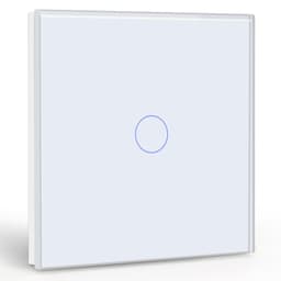 BSEED BSEED Touch Lichtschalter Glasrahmen Weiß 1 Fach 1 Weg