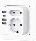 Rwest X Doppelstecker 6-in-1 mit USB-C