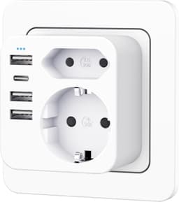 Rwest X Rwest X Doppelstecker 6-in-1 mit USB-C
