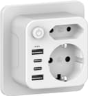 Aipsdo Doppelstecker Hybrid mit 4× USB