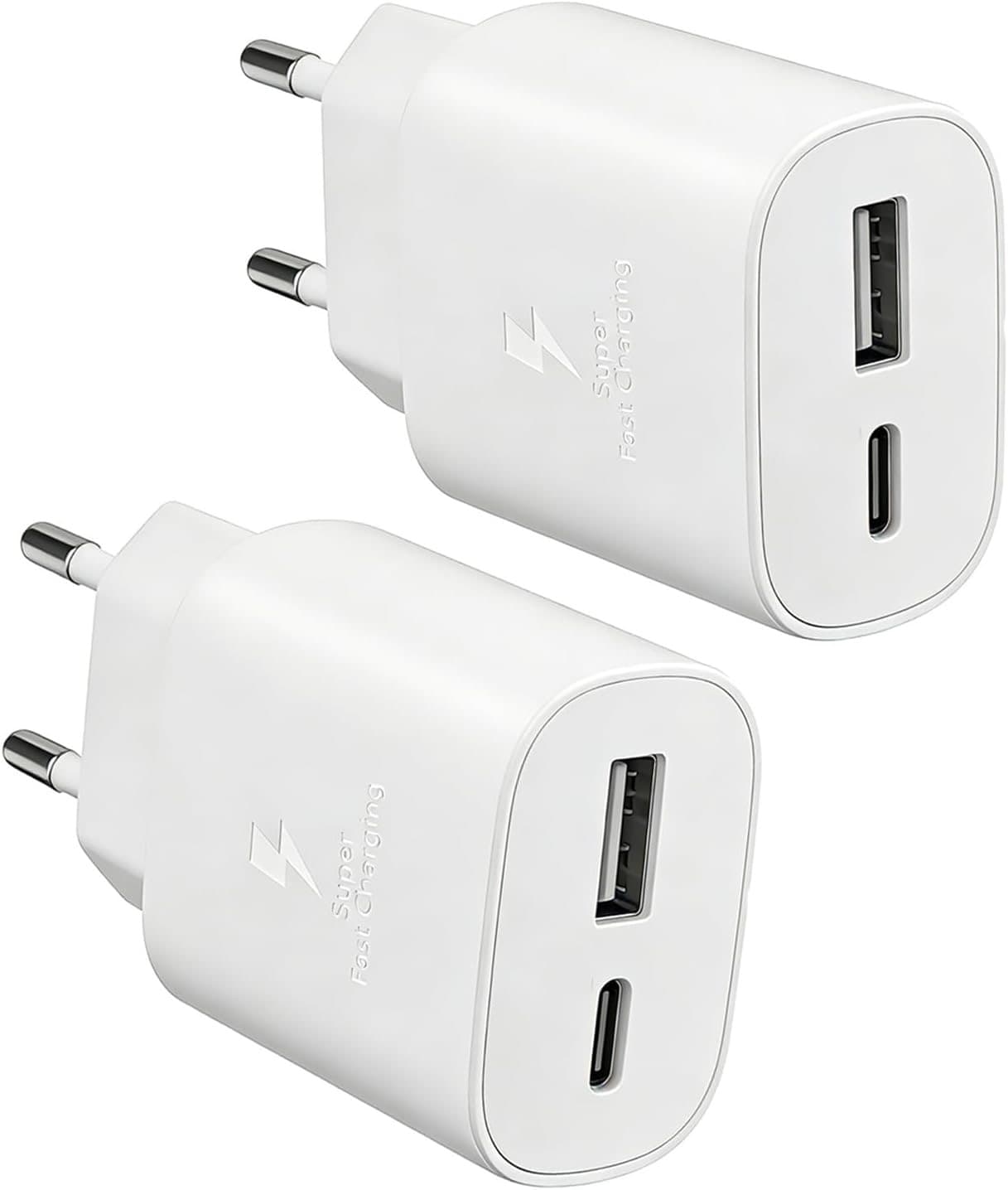 Ysevnotan 2er-Pack 25W USB-C/A Dual-Port