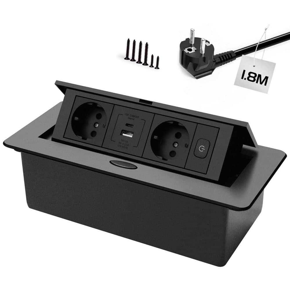 JACEPFY Versenkbare Steckdose PD 20W 2-Fach