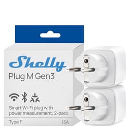 Shelly Plug M Gen3 Weiß 2 Stück – WLAN & Matter