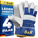 S&R Leder-Arbeitshandschuhe 4 Paar XL/10