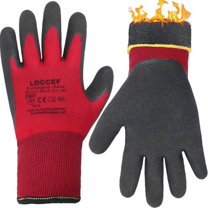 LOCCEF Winterhandschuhe 2 Paar Rot Gr. L / 9