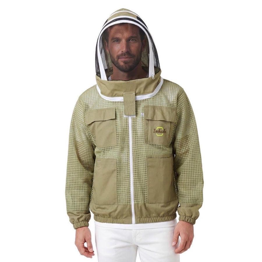 Imkado Imkerjacke Fechtschleier Olivgrün XL