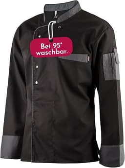 Clinotest Clinotest Langarm Kochjacke Druckknopf