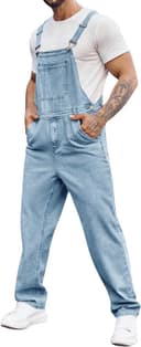 Runcati Herren Denim Latzhose (Variante)
