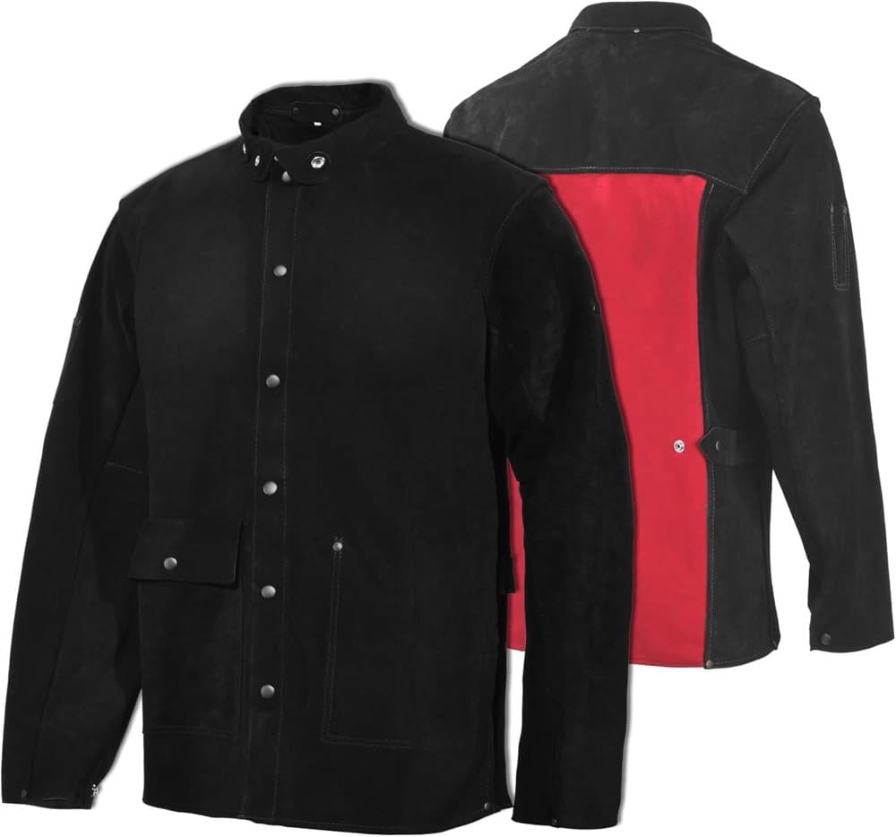 QeeLink Feuerfeste Arbeitslederjacke