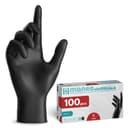 maneo Nitril Einweghandschuhe Schwarz S 100×