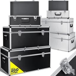 Masko 3er-Set Alu-Boxen Schwarz