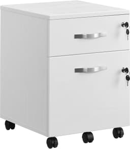 VASAGLE Rollcontainer 2 Schubladen Hängeregister