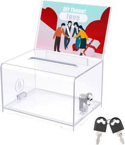Uniclife Uniclife Acryl-Spendenbox klar – Schloss & Display