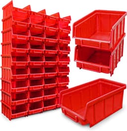 HMH HMH 40× Stapelboxen – Größe 2, Rot