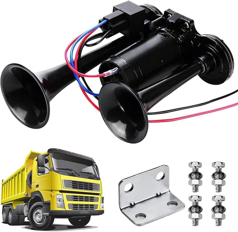 Gobesty LKW-Hupe Doppelrohr mit Kompressor