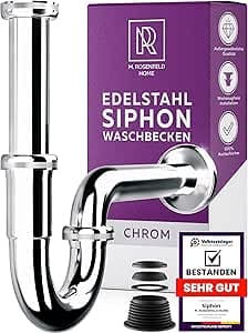 M. ROSENFELD Universalsiphon Waschbecken Edelstahl